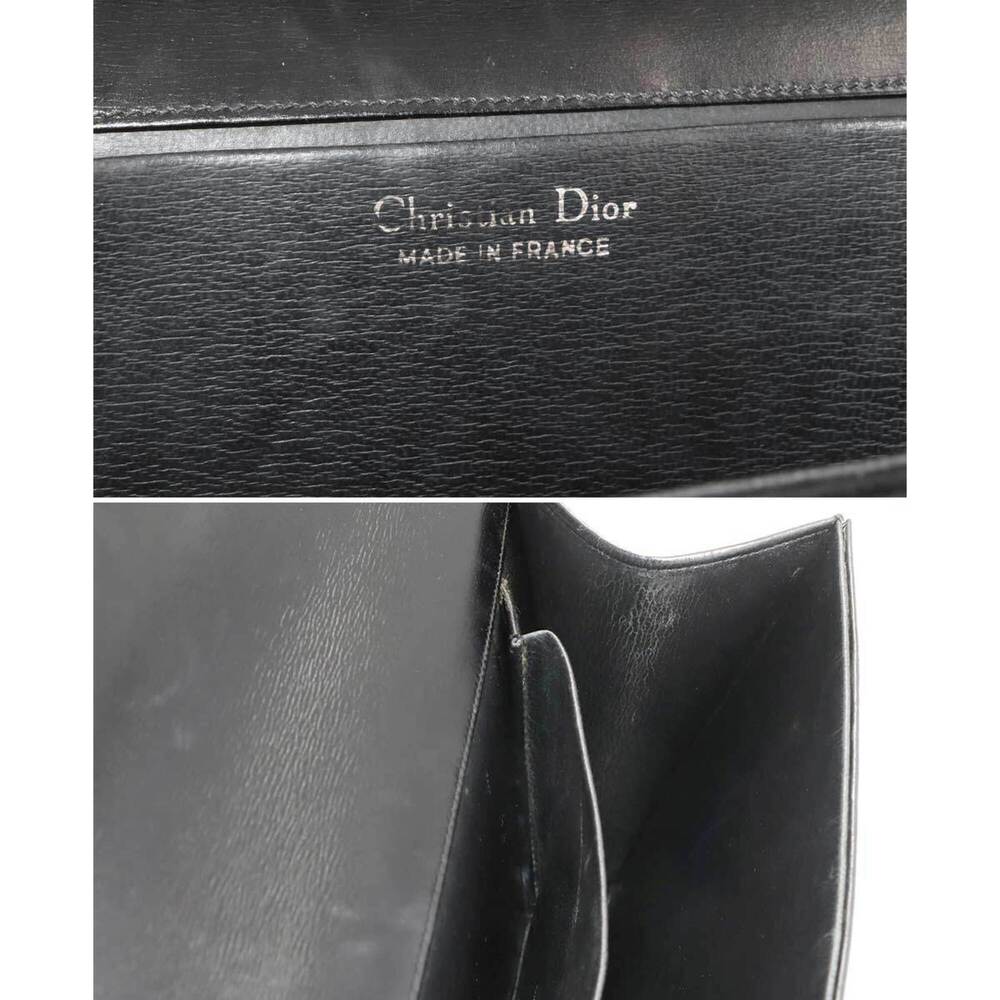 CHRISTIAN DIOR Black Leather Shoulder Bag - Picture 8 of 10
